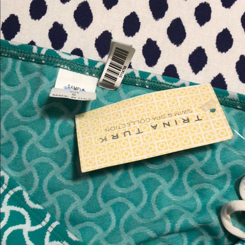 Trina Turk green and white swimsuit - small - nwt - Picture 2 of 4